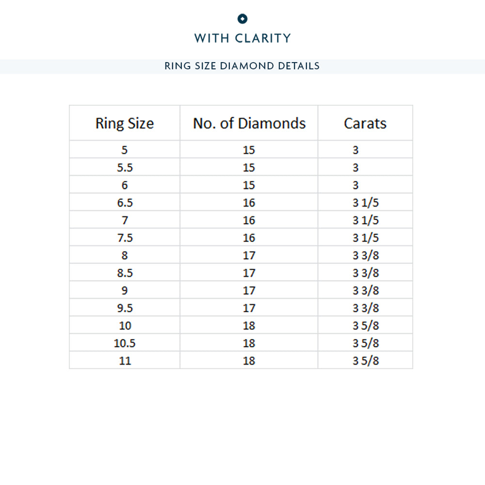 Scalloped Compass Prong Diamond Eternity Ring (F/G SI+) with Platinum / Lab / 3 1/5 Cut Diamond in 14KT Platinum / Lab / 3 1/5 view 4
