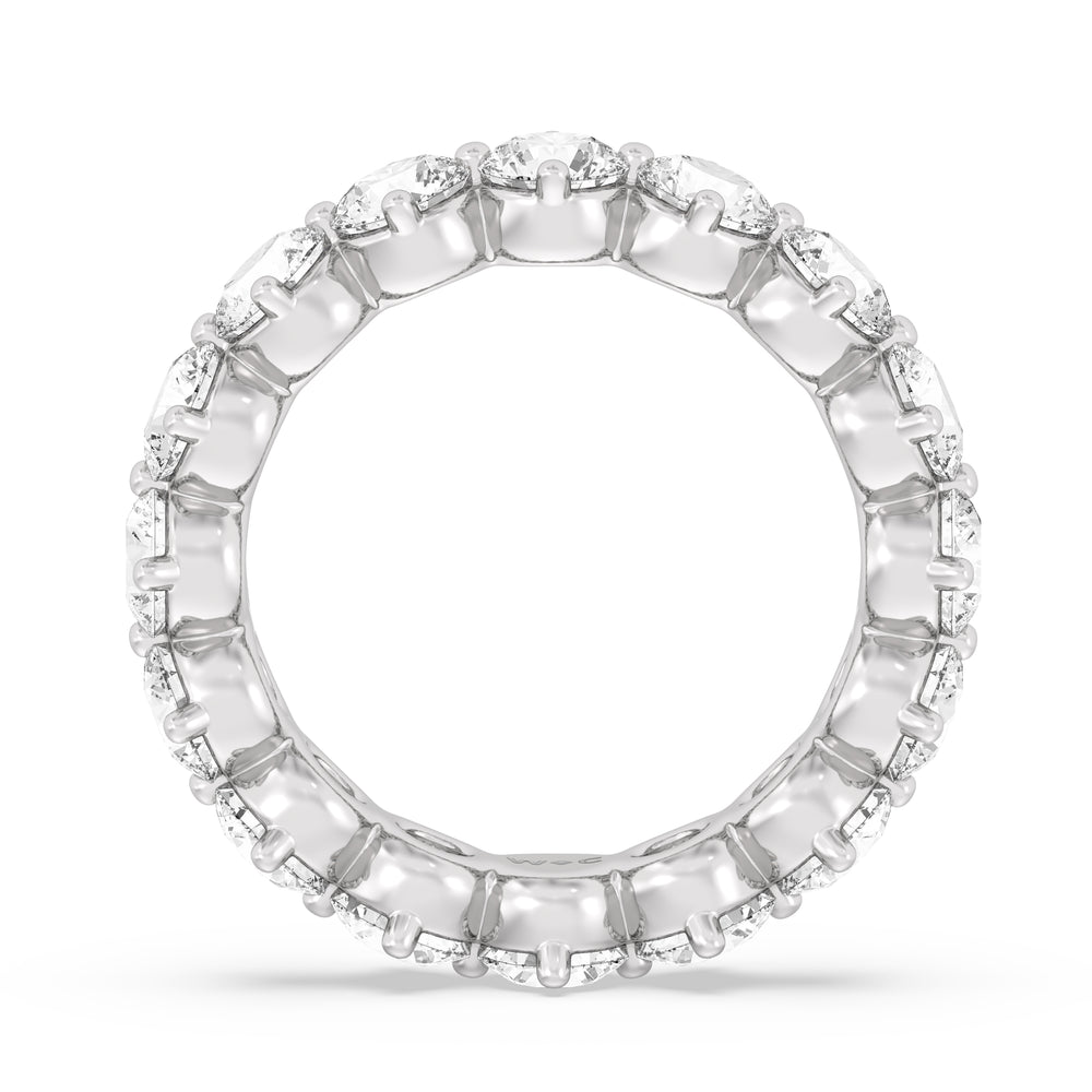 Scalloped Compass Prong Diamond Eternity Ring (F/G SI+) with Platinum / Lab / 3 1/2 Cut Diamond in 14KT Platinum / Lab / 3 1/2 view 2
