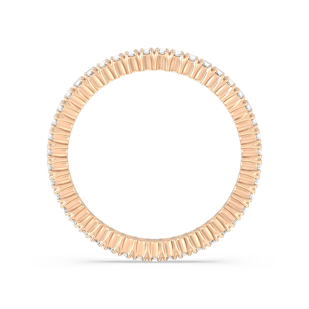 Classic Shared Prong Diamond Eternity Ring (F/G SI+) with 18KT Rose Gold / Lab / 1/2 Cut Diamond in 14KT Rose Gold / Lab / 1/2 view 2
