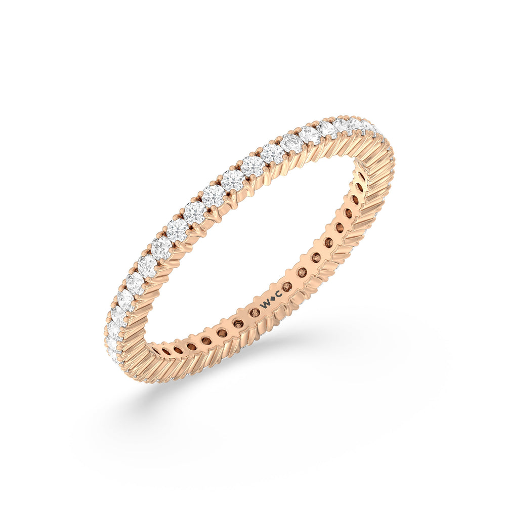 Classic Shared Prong Diamond Eternity Ring (F/G SI+) with 18KT Rose Gold / Lab / 1/2 Cut Diamond in 14KT Rose Gold / Lab / 1/2 view 3
