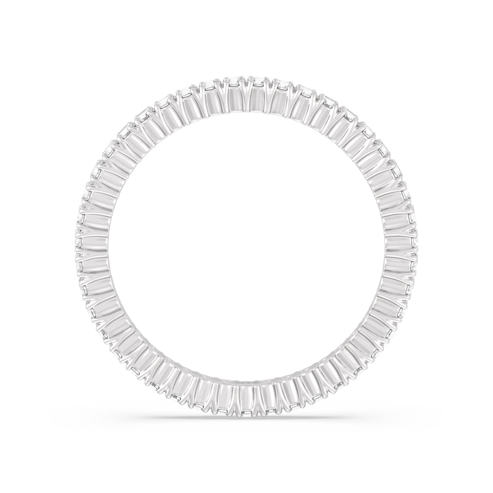 Classic Shared Prong Diamond Eternity Ring with Platinum / Lab / 1/2 Cut Diamond in 14KT Platinum / Lab / 1/2 view 2
