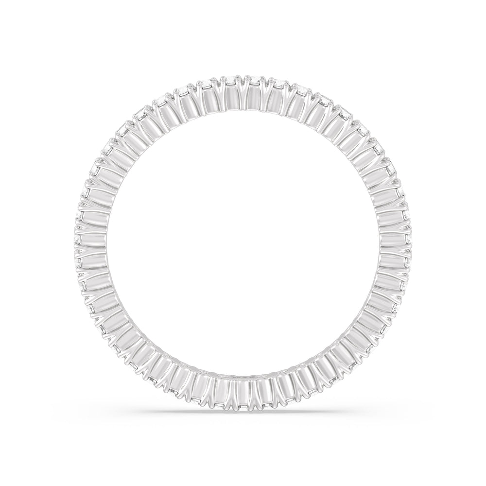Classic Shared Prong Diamond Eternity Ring (F/G SI+) with Platinum / Lab / 1/2 Cut Diamond in 14KT Platinum / Lab / 1/2 view 2
