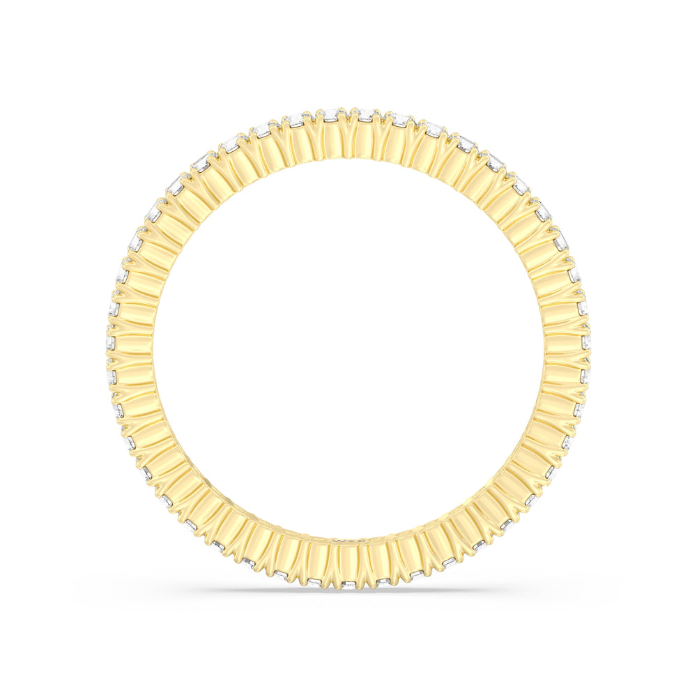 Classic Shared Prong Diamond Eternity Ring (F/G SI+) with 18KT Yellow Gold / Lab / 1/2 Cut Diamond in 14KT Yellow Gold / Lab / 1/2 view 2
