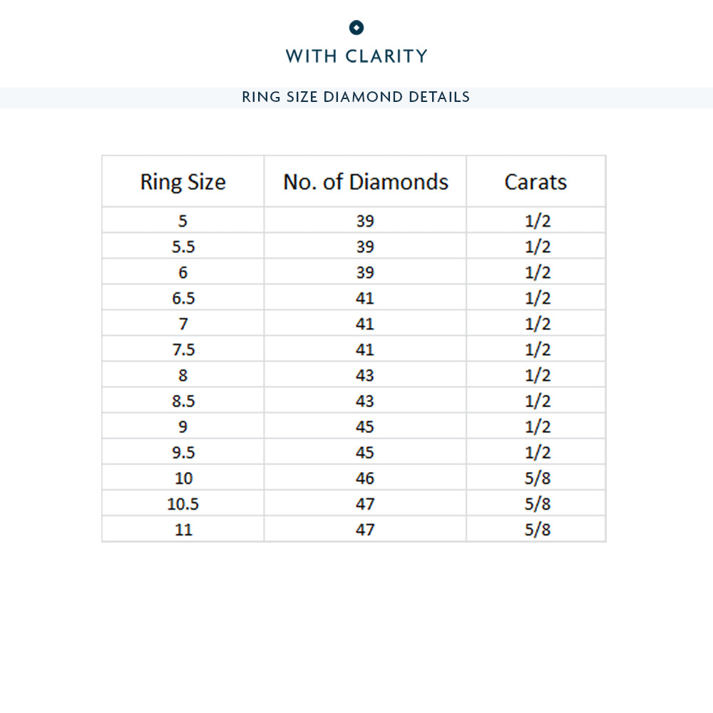 Classic Shared Prong Diamond Eternity Ring (F/G SI+) with 18KT Rose Gold / Lab / 1/2 Cut Diamond in 14KT Rose Gold / Lab / 1/2 view 4
