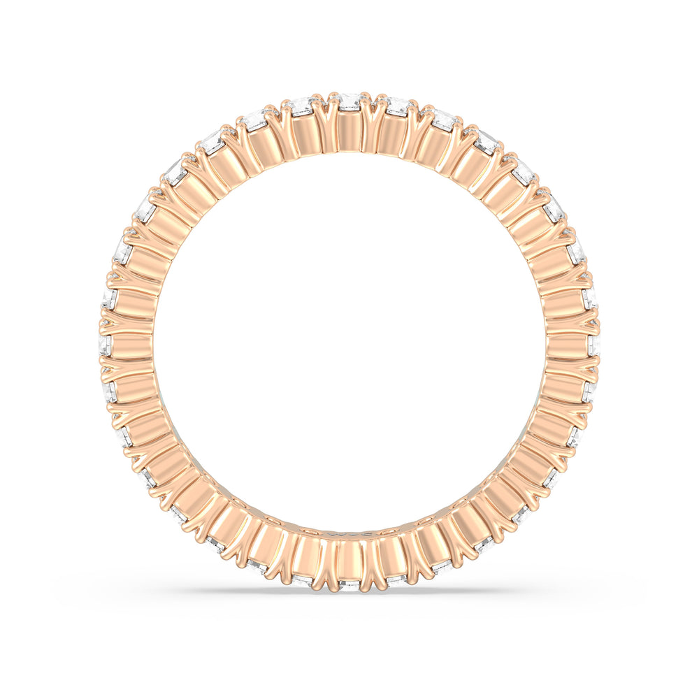 Classic Shared Prong Diamond Eternity Ring (F/G SI+) with 18KT Rose Gold / Lab / 1 Cut Diamond in 14KT Rose Gold / Lab / 1 view 2
