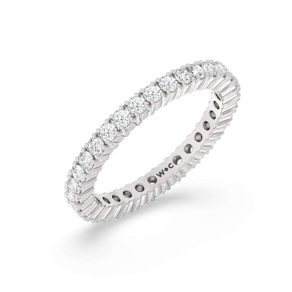 Classic Shared Prong Diamond Eternity Ring (F/G SI+) with Platinum / Lab / 1 Cut Diamond in 14KT Platinum / Lab / 1 view 3
