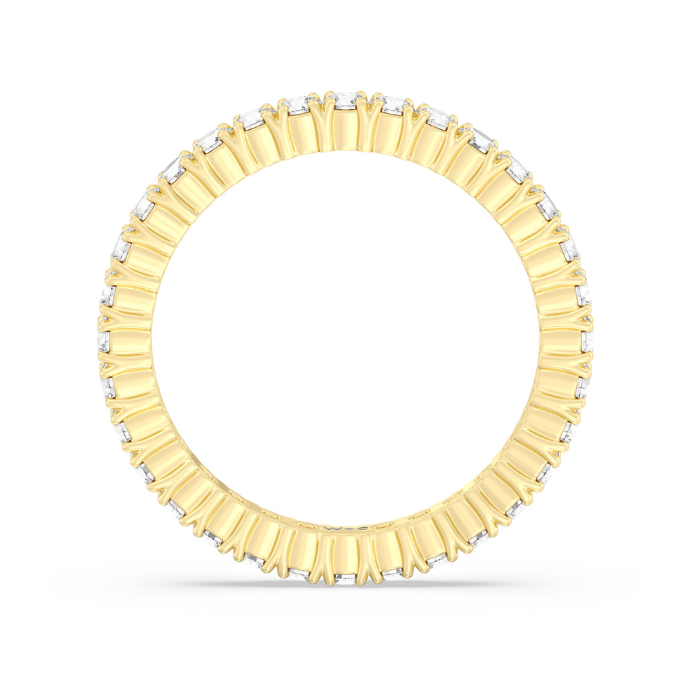 Classic Shared Prong Diamond Eternity Ring with 18KT Yellow Gold / Lab / 1 Cut Diamond in 14KT Yellow Gold / Lab / 1 view 2
