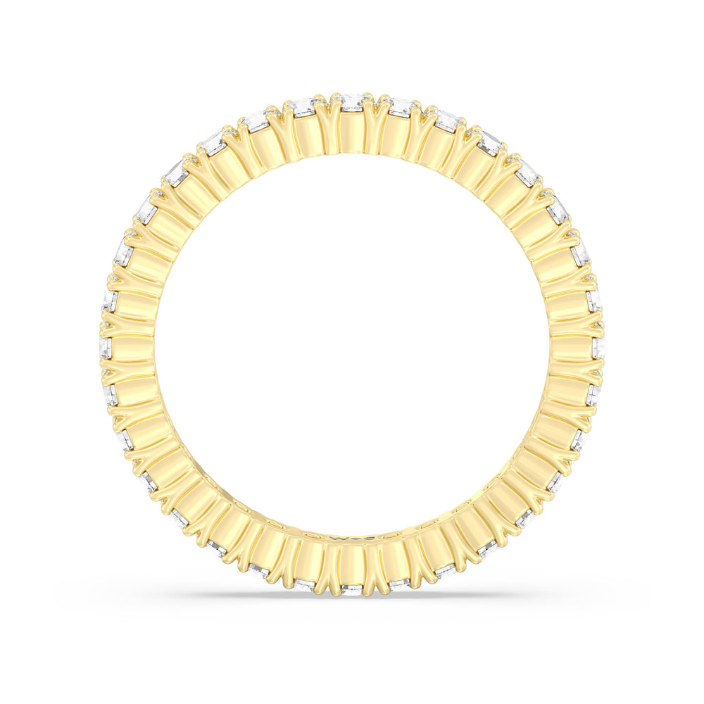 Classic Shared Prong Diamond Eternity Ring (F/G SI+) with 18KT Yellow Gold / Lab / 1 Cut Diamond in 14KT Yellow Gold / Lab / 1 view 2
