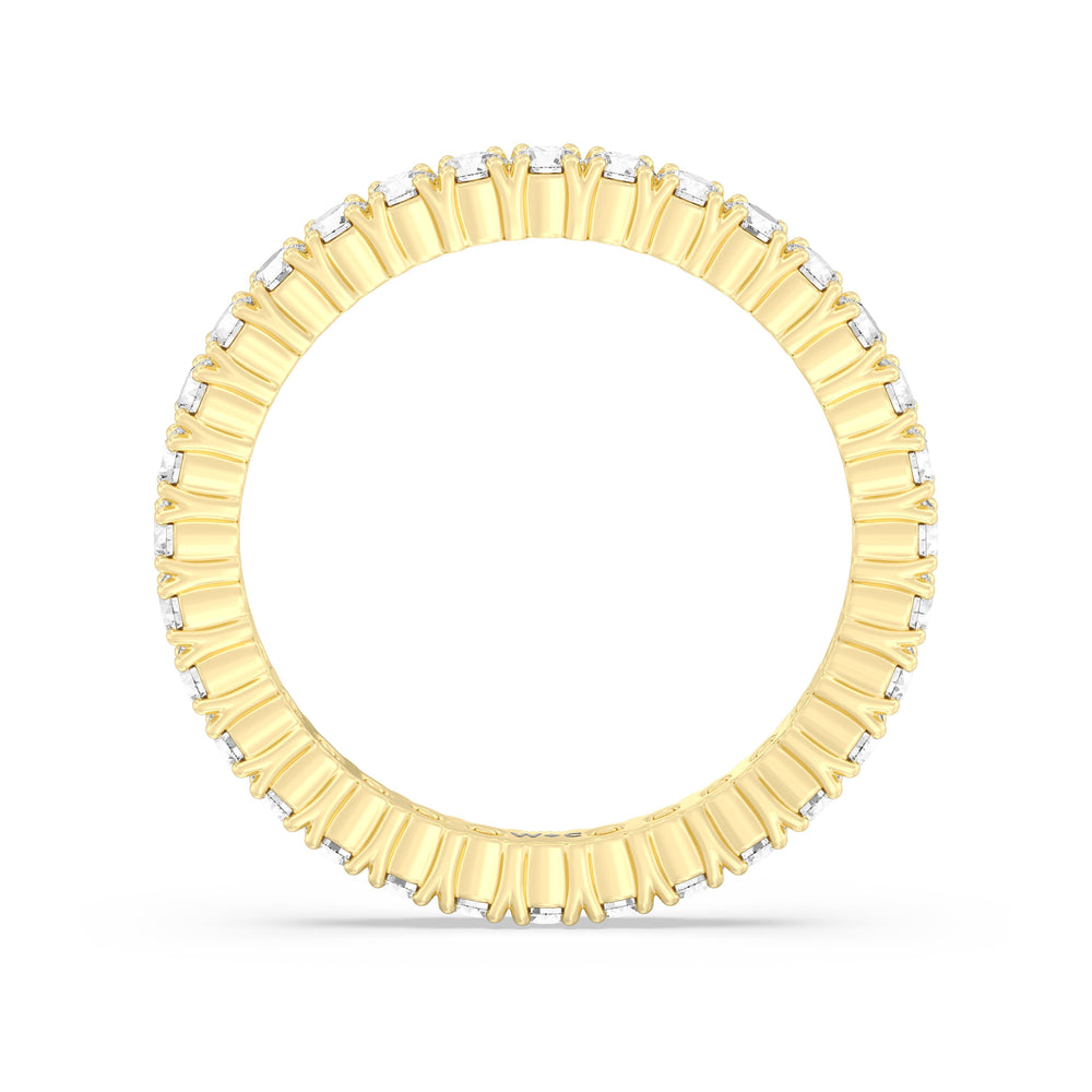 Classic Shared Prong Diamond Eternity Ring (E+ VS+) with 18KT Yellow Gold / Lab / 1 Cut Diamond in 14KT Yellow Gold / Lab / 1 view 2
