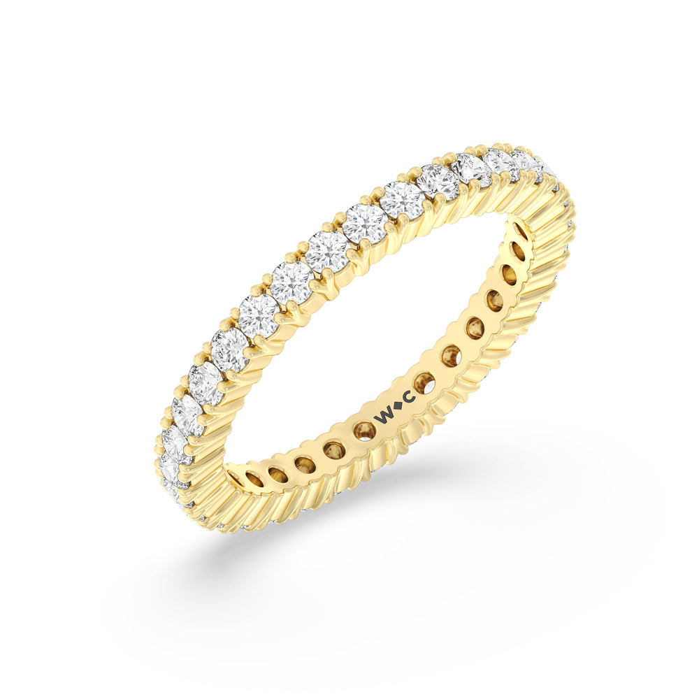 Classic Shared Prong Diamond Eternity Ring (F/G SI+) with 18KT Yellow Gold / Lab / 1 Cut Diamond in 14KT Yellow Gold / Lab / 1 view 3
