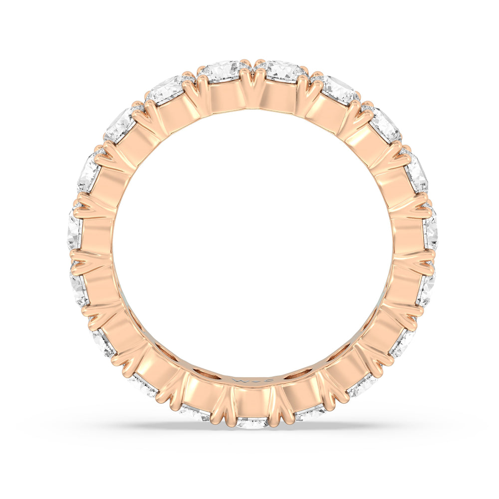 Classic Shared Prong Diamond Eternity Ring (E+ VS+) with 18KT Rose Gold / Lab / 3 5/8 Cut Diamond in 14KT Rose Gold / Lab / 3 5/8 view 2
