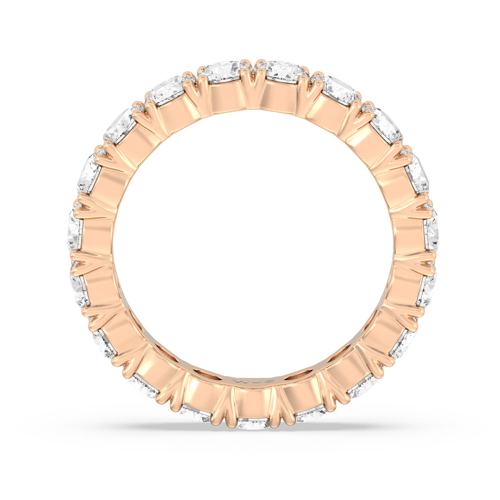 Classic Shared Prong Diamond Eternity Ring (F/G SI+) with 18KT Rose Gold / Lab / 3 1/4 Cut Diamond in 14KT Rose Gold / Lab / 3 1/4 view 2
