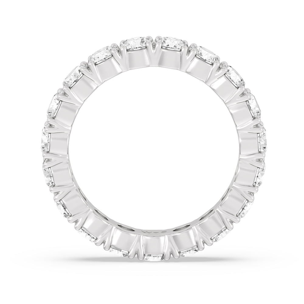 Classic Shared Prong Diamond Eternity Ring with Platinum / Lab / 3 3/4 Cut Diamond in 14KT Platinum / Lab / 3 3/4 view 2
