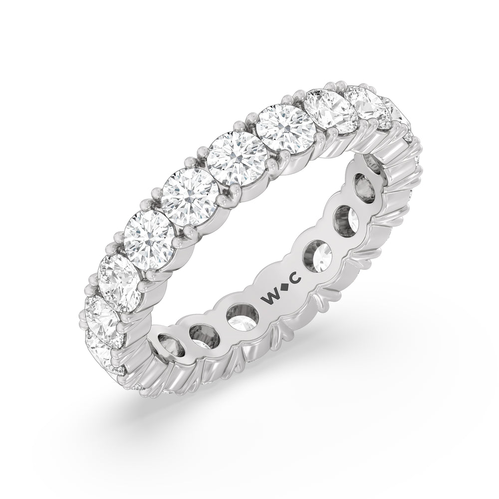 Classic Shared Prong Diamond Eternity Ring (F/G SI+) with 18KT White Gold / Lab / 3 1/4 Cut Diamond in 14KT White Gold / Lab / 3 1/4 view 3
