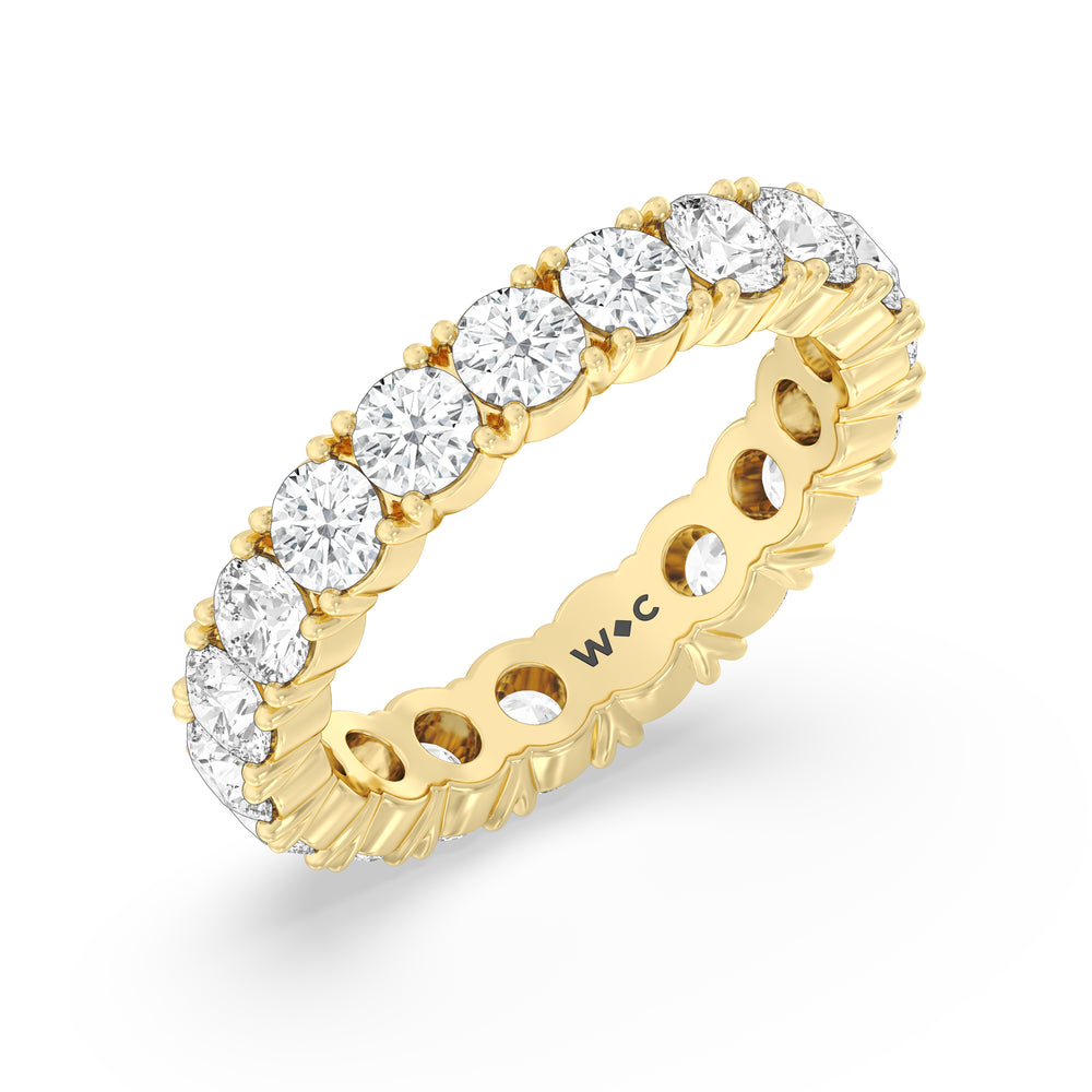 Classic Shared Prong Diamond Eternity Ring (F/G SI+) with 18KT Yellow Gold / Lab / 3 1/4 Cut Diamond in 14KT Yellow Gold / Lab / 3 1/4 view 3
