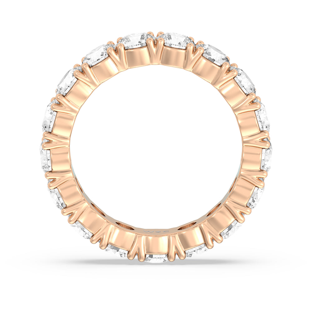 Classic Shared Prong Diamond Eternity Ring (F/G SI+) with 18KT Rose Gold / Lab / 4 1/4 Cut Diamond in 14KT Rose Gold / Lab / 4 1/4 view 2
