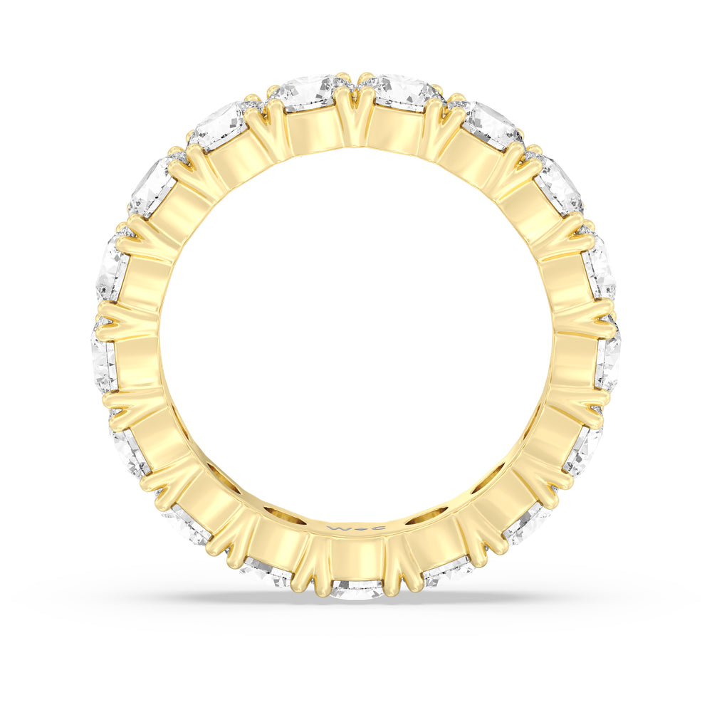 Classic Shared Prong Diamond Eternity Ring (F/G SI+) with 18KT Yellow Gold / Lab / 4 1/4 Cut Diamond in 14KT Yellow Gold / Lab / 4 1/4 view 2
