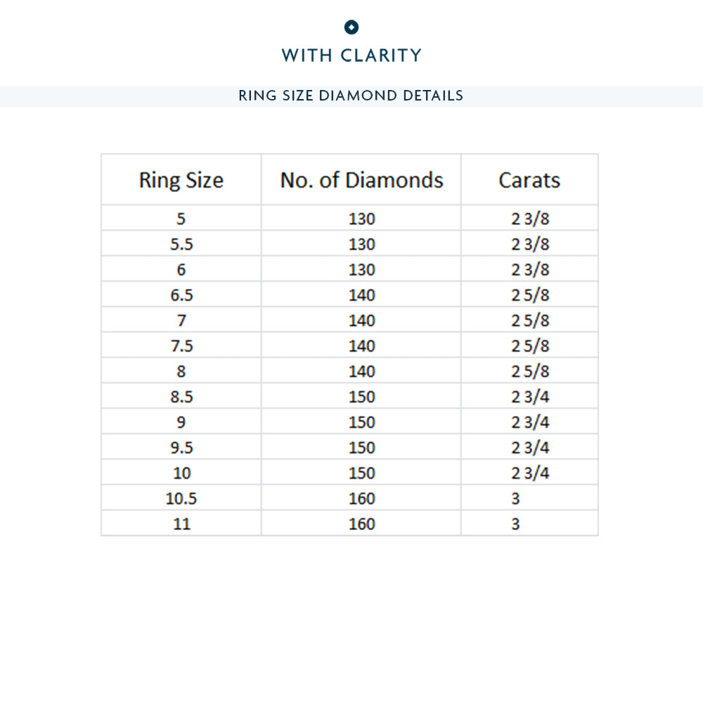 Round Halo Eternity Ring (F/G SI+) with Platinum / Natural / 2 5/8 Cut Diamond in 14KT Platinum / Natural / 2 5/8 view 4
