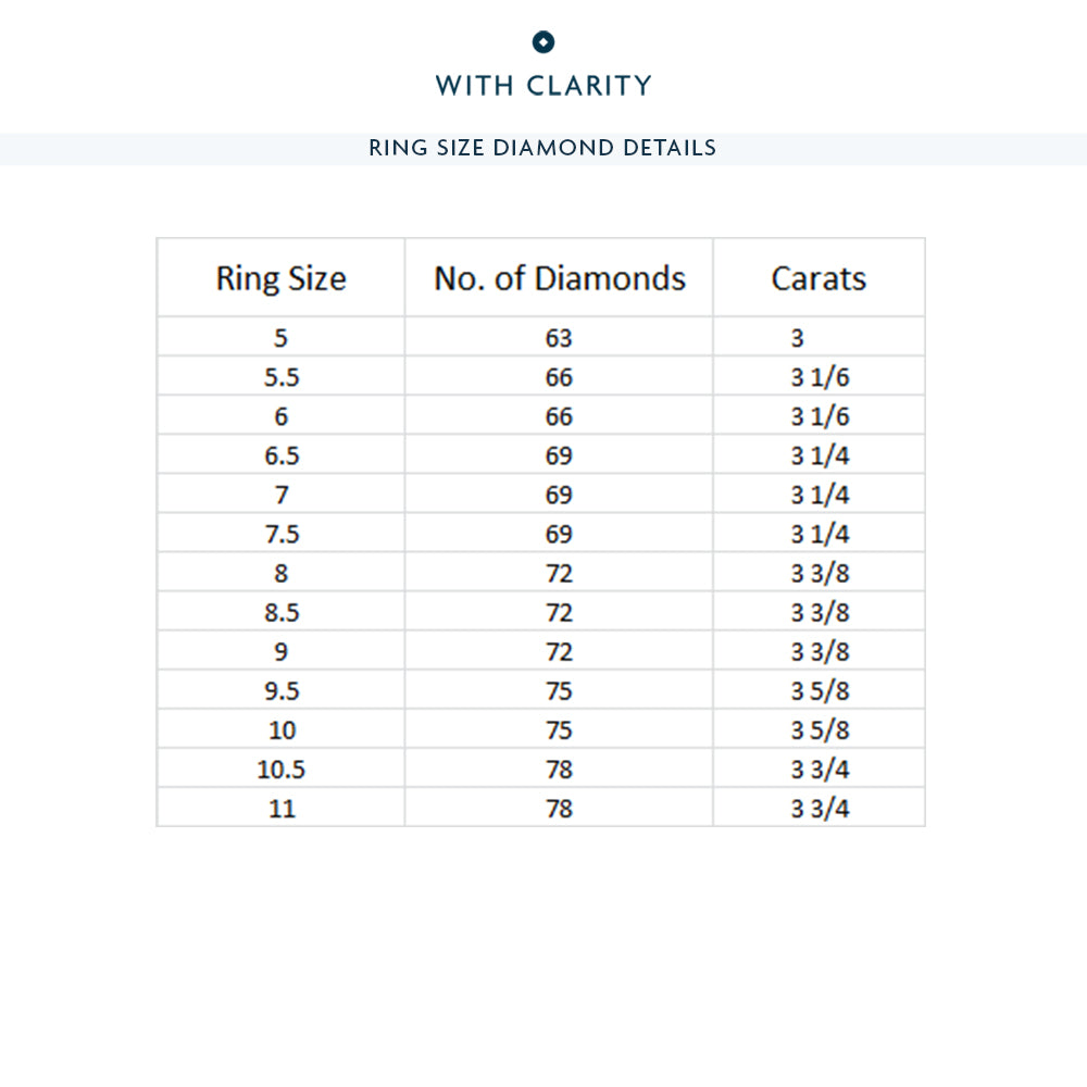 Split Prong Basket Eternity Ring with Platinum / Natural / 3 1/4 Cut Diamond in 14KT Platinum / Natural / 3 1/4 view 4
