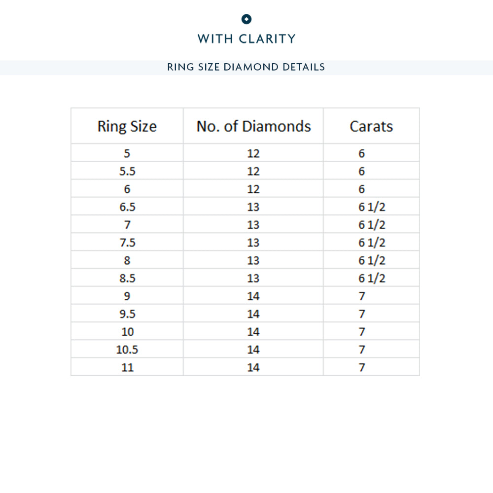 East-West Oval Trellis Eternity Ring with 18KT Yellow Gold / Natural / 6 1/2 Cut Diamond in 14KT Yellow Gold / Natural / 6 1/2 view 4

