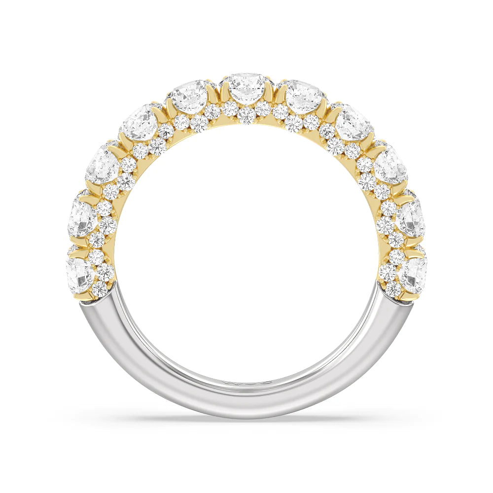 The Philharmonic Anniversary Ring (E+ VS+) with 18KT White & Yellow Gold / Lab / 2 1/2 Cut Diamond in 14KT White & Yellow Gold / Lab / 2 1/2 view 2
