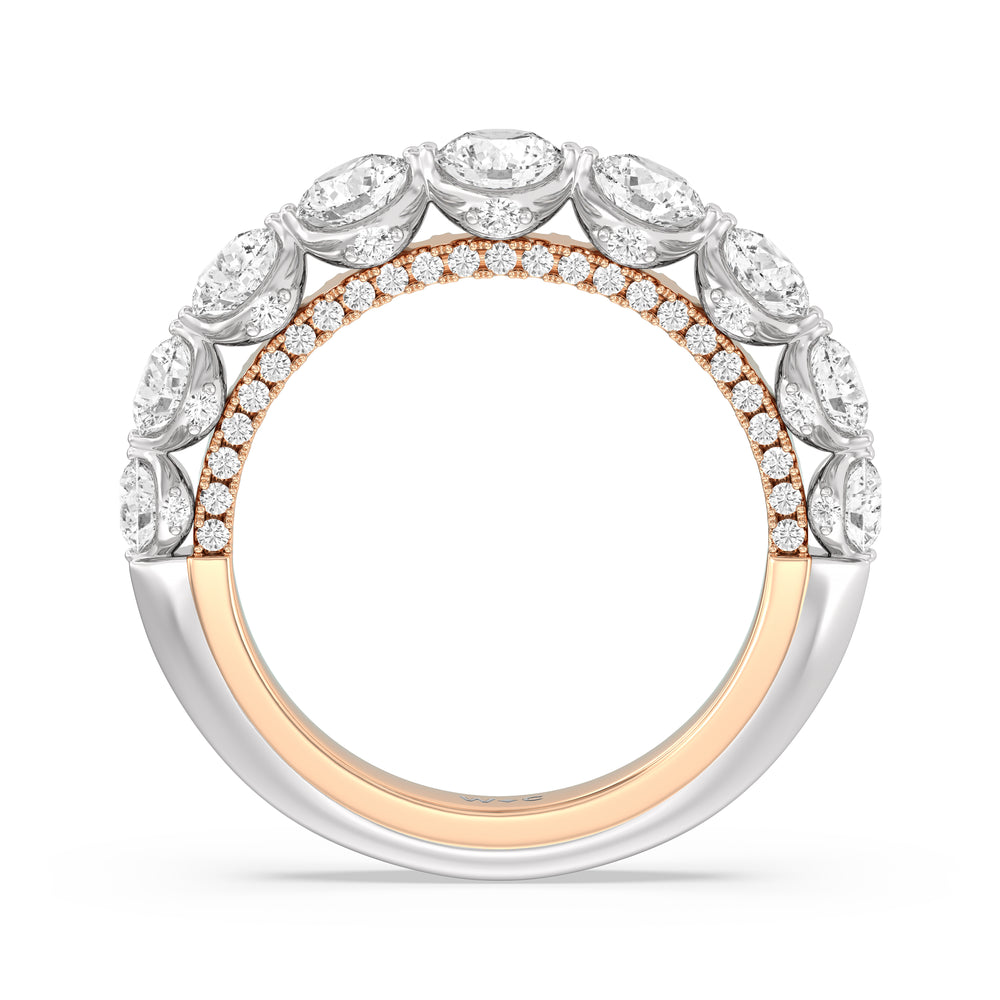 The Royalton Anniversary Ring with 18KT White & Rose Gold / Natural / 2 1/3 Cut Diamond in 14KT White & Rose Gold / Natural / 2 1/3 view 2
