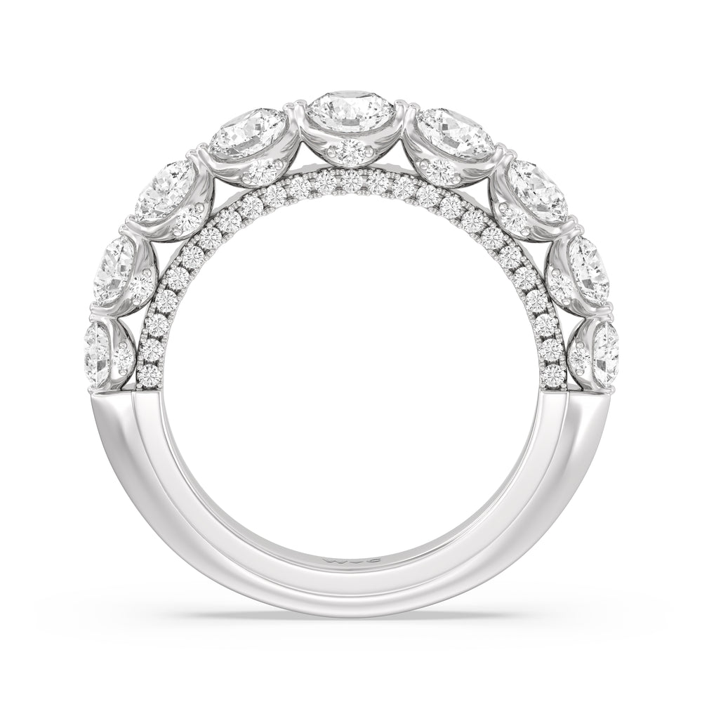 The Royalton Anniversary Ring with Platinum / Natural / 2 1/3 Cut Diamond in 14KT Platinum / Natural / 2 1/3 view 2
