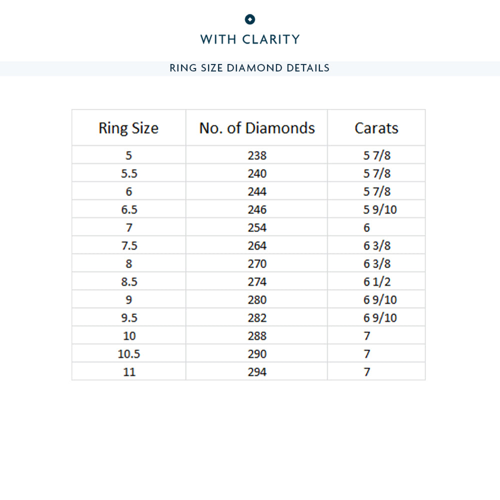 The Fashion Eternity Ring with Platinum / Natural / 6 Cut Diamond in 14KT Platinum / Natural / 6 view 4
