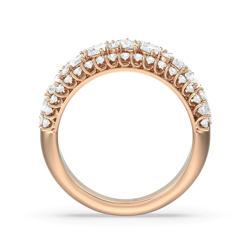 The Sullivan Anniversary Ring (E+ VS+) with 18KT Rose Gold / Lab / 2 1/4 Cut Diamond in 14KT Rose Gold / Lab / 2 1/4 view 2
