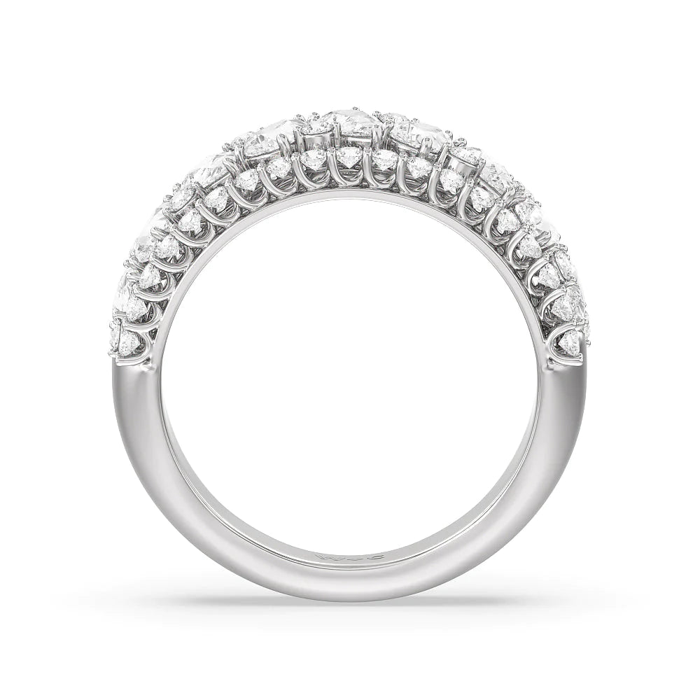 The Sullivan Anniversary Ring (E+ VS+) with Platinum / Lab / 2 1/4 Cut Diamond in 14KT Platinum / Lab / 2 1/4 view 2
