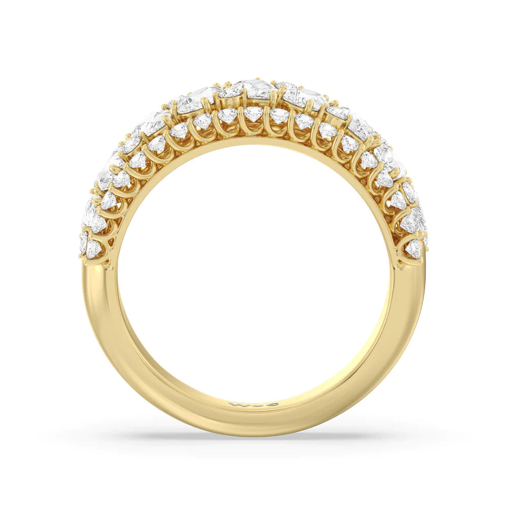 The Sullivan Anniversary Ring (E+ VS+) with 18KT Yellow Gold / Lab / 2 1/4 Cut Diamond in 14KT Yellow Gold / Lab / 2 1/4 view 2

