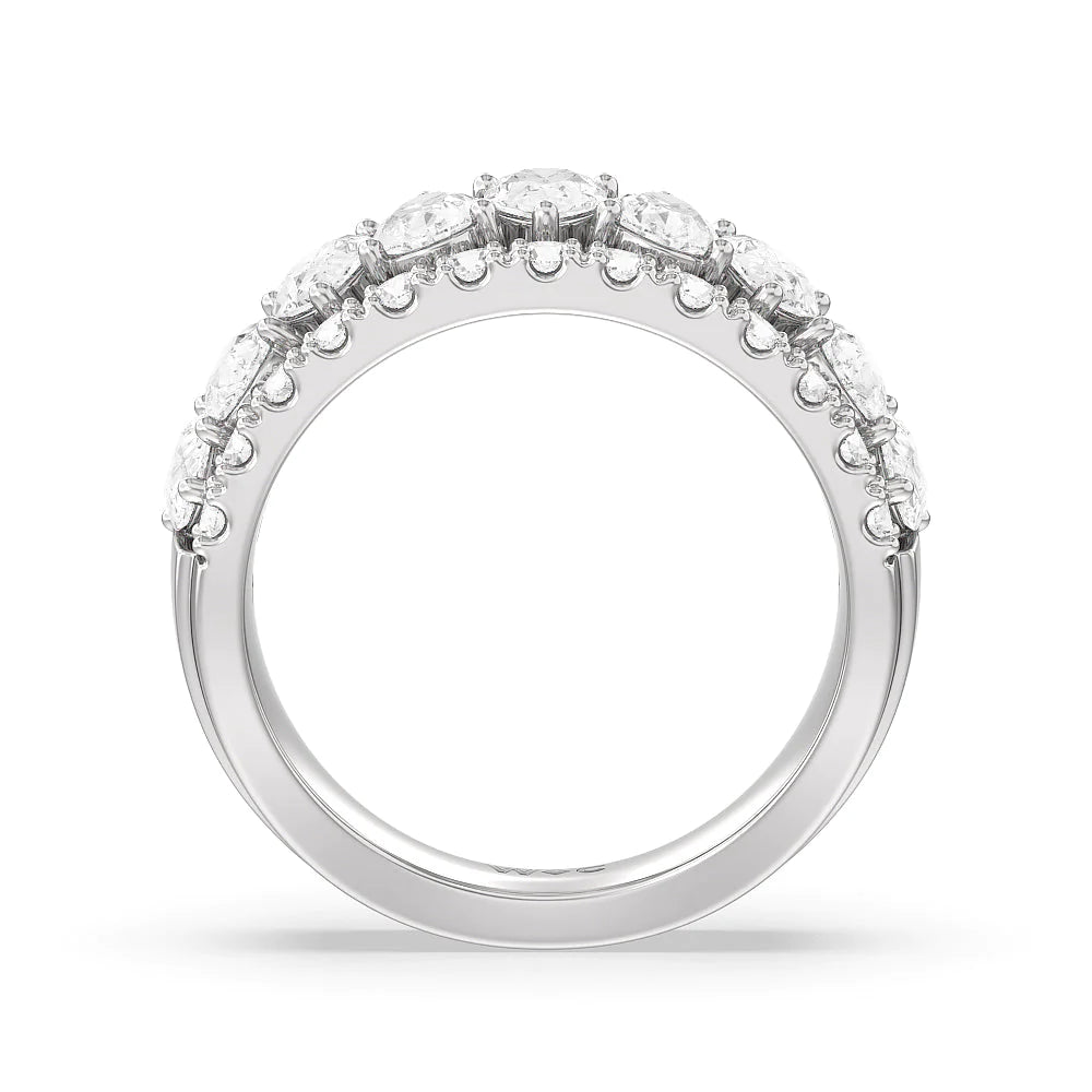 The Crosby Anniversary Ring (E+ VS+) with Platinum / Lab / 3 1/4 Cut Diamond in 14KT Platinum / Lab / 3 1/4 view 2
