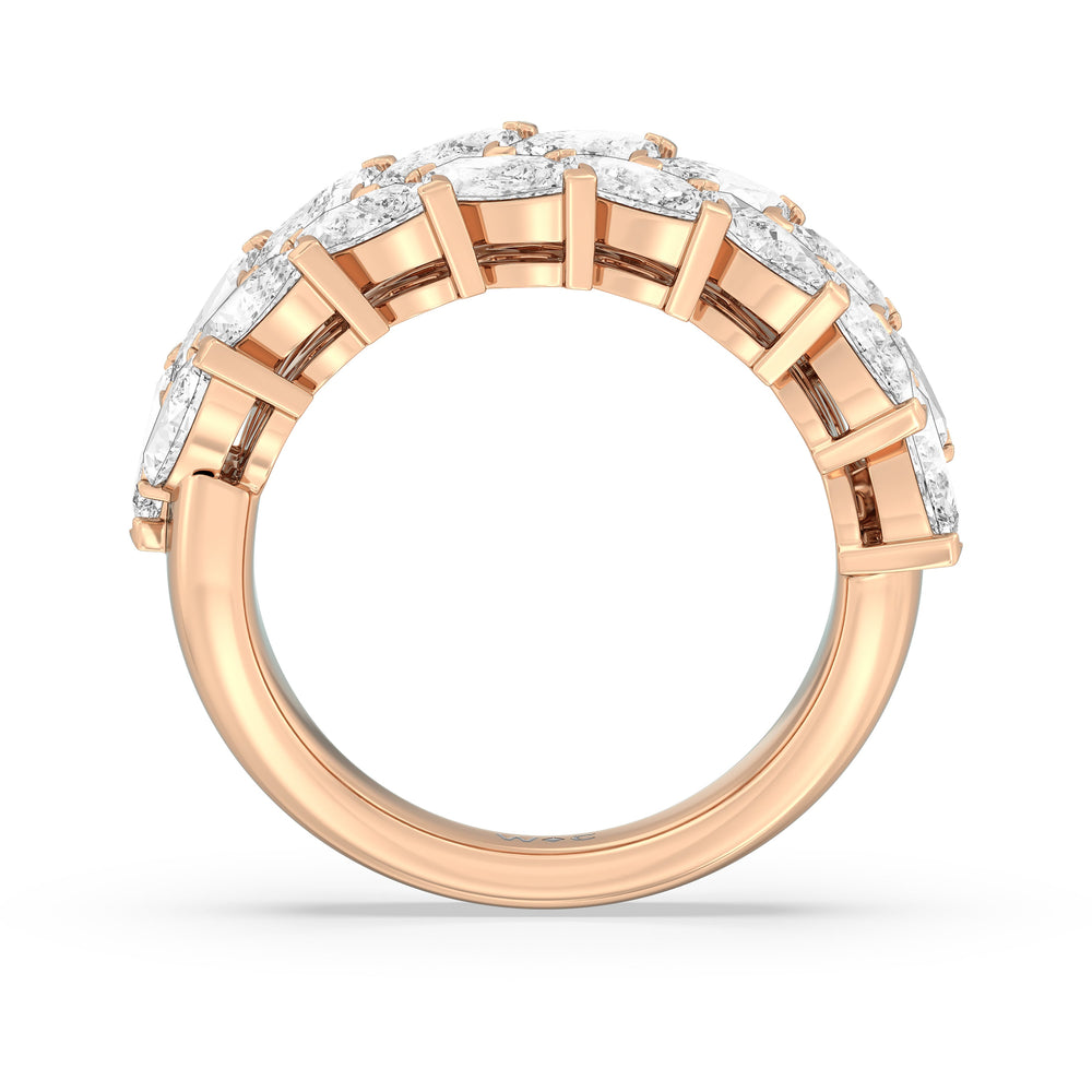 The Edge Anniversary Ring with 18KT Rose Gold / Natural / 3 1/5 Cut Diamond in 14KT Rose Gold / Natural / 3 1/5 view 4
