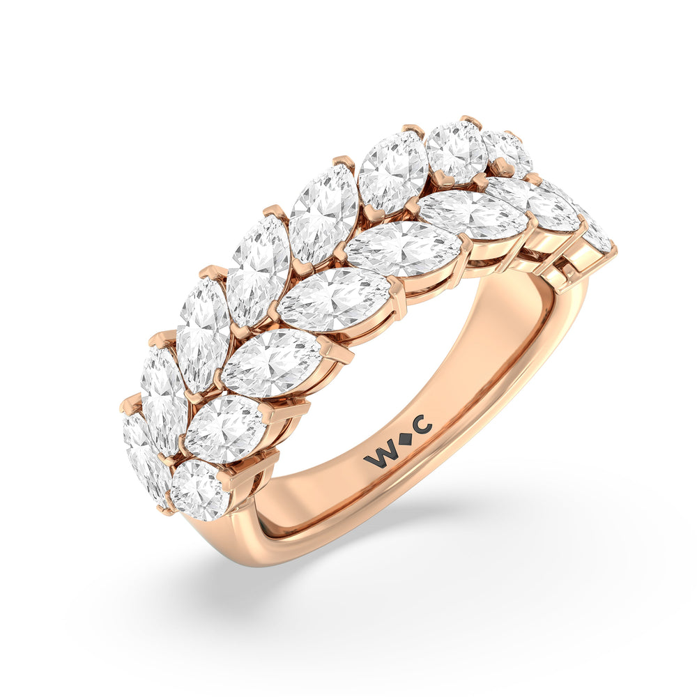 The Edge Anniversary Ring with 18KT Rose Gold / Natural / 3 1/5 Cut Diamond in 14KT Rose Gold / Natural / 3 1/5 view 5
