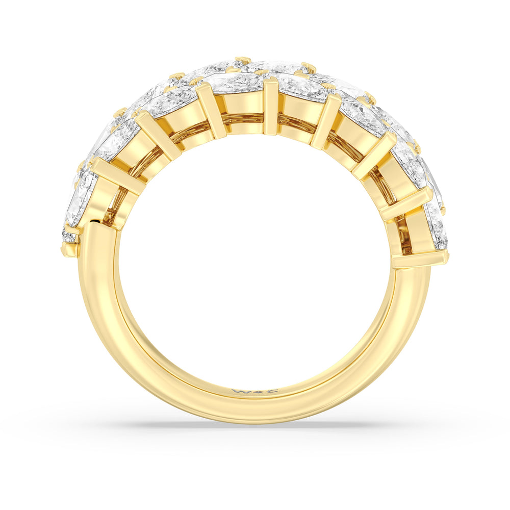 The Edge Anniversary Ring with 18KT Yellow Gold / Natural / 3 1/5 Cut Diamond in 14KT Yellow Gold / Natural / 3 1/5 view 4
