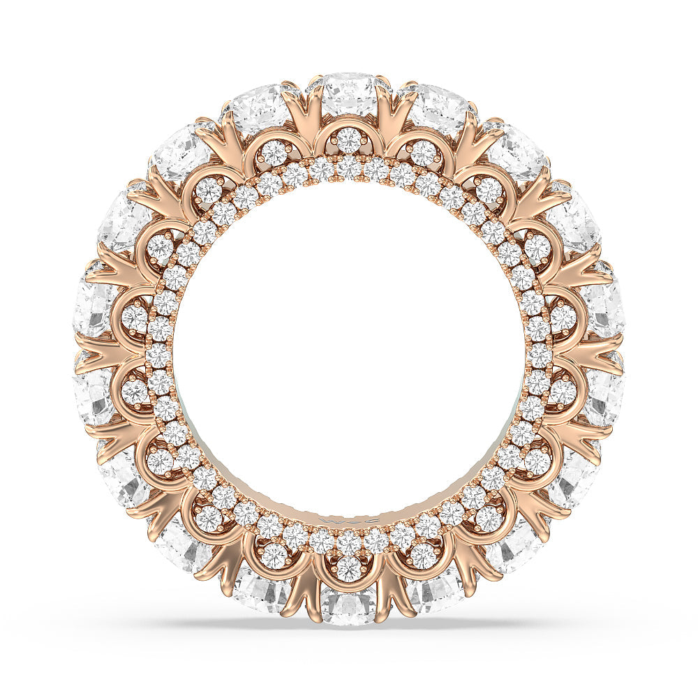 The Moma Eternity Ring (E+ VS+) with 18KT Rose Gold / Lab / 8 1/6 Cut Diamond in 14KT Rose Gold / Lab / 8 1/6 view 2
