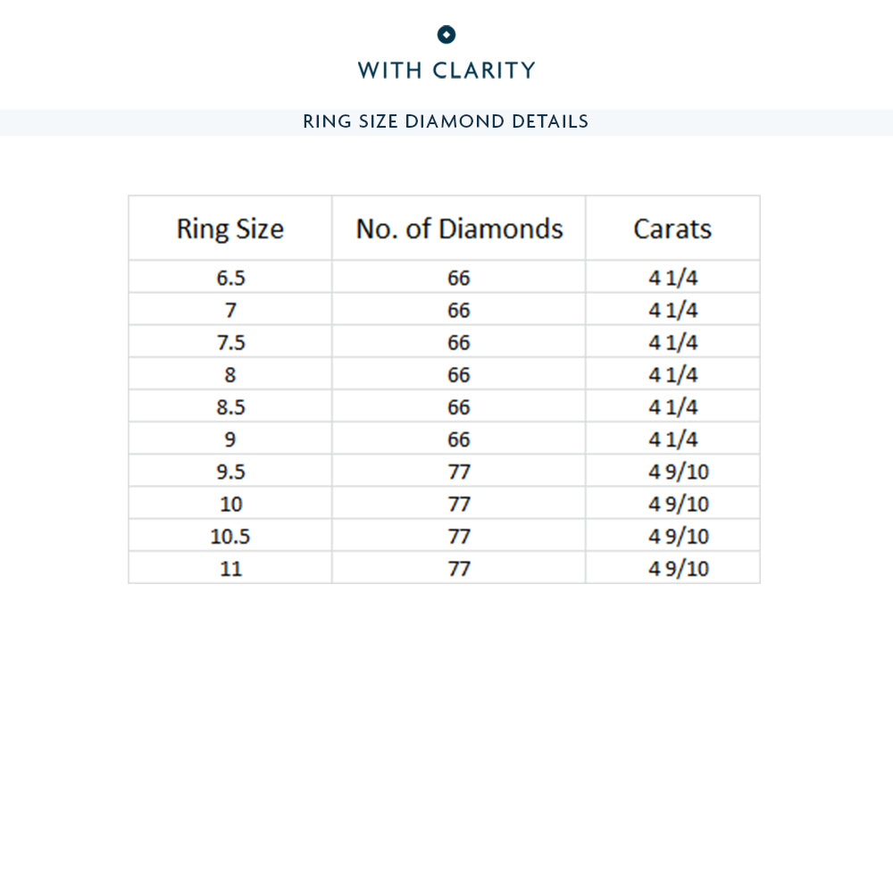 The Dakota Eternity Ring with Platinum / Natural / 4 1/4 Cut Diamond in 14KT Platinum / Natural / 4 1/4 view 4

