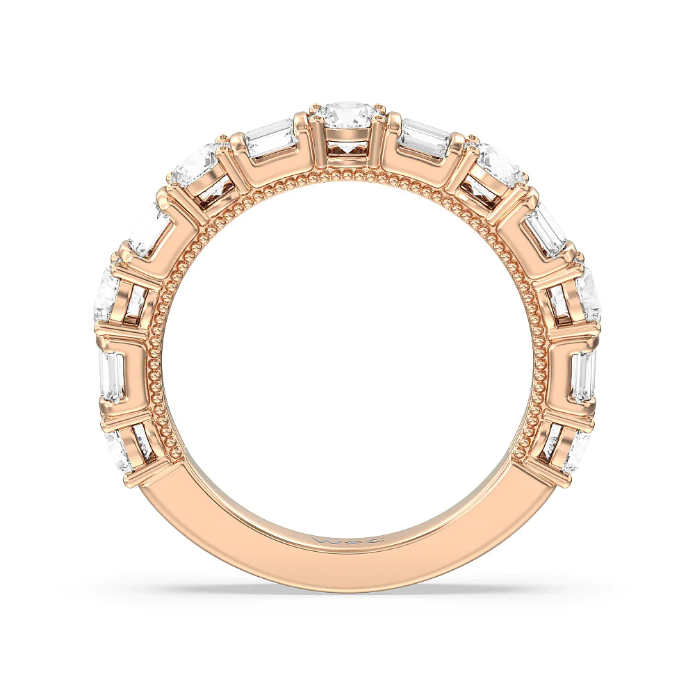 The Fraunces Anniversary Ring (E+ VS+) with 18KT Rose Gold / Lab / 1 7/8 Cut Diamond in 14KT Rose Gold / Lab / 1 7/8 view 2
