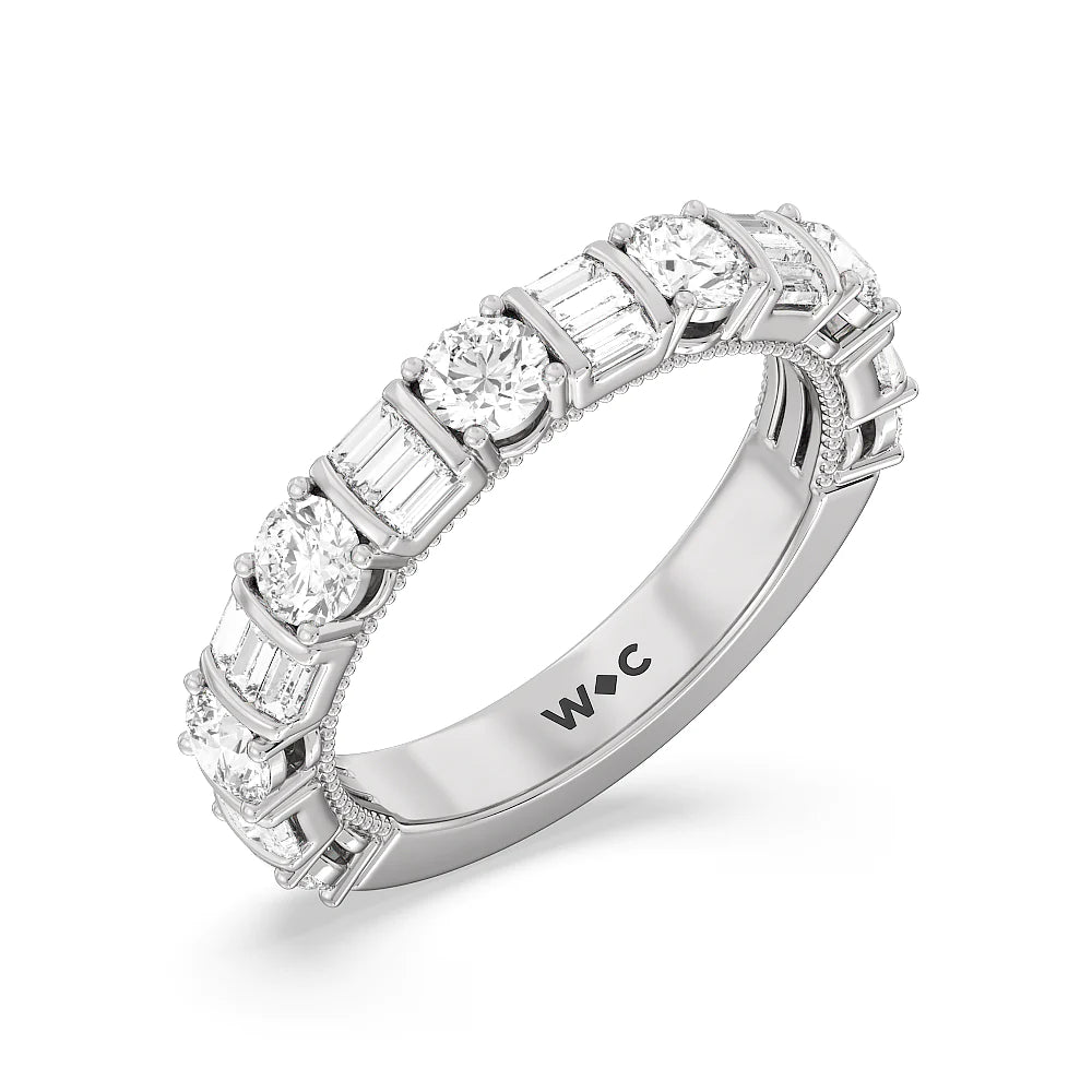 The Fraunces Anniversary Ring (E+ VS+) with Platinum / Lab / 1 7/8 Cut Diamond in 14KT Platinum / Lab / 1 7/8 view 3
