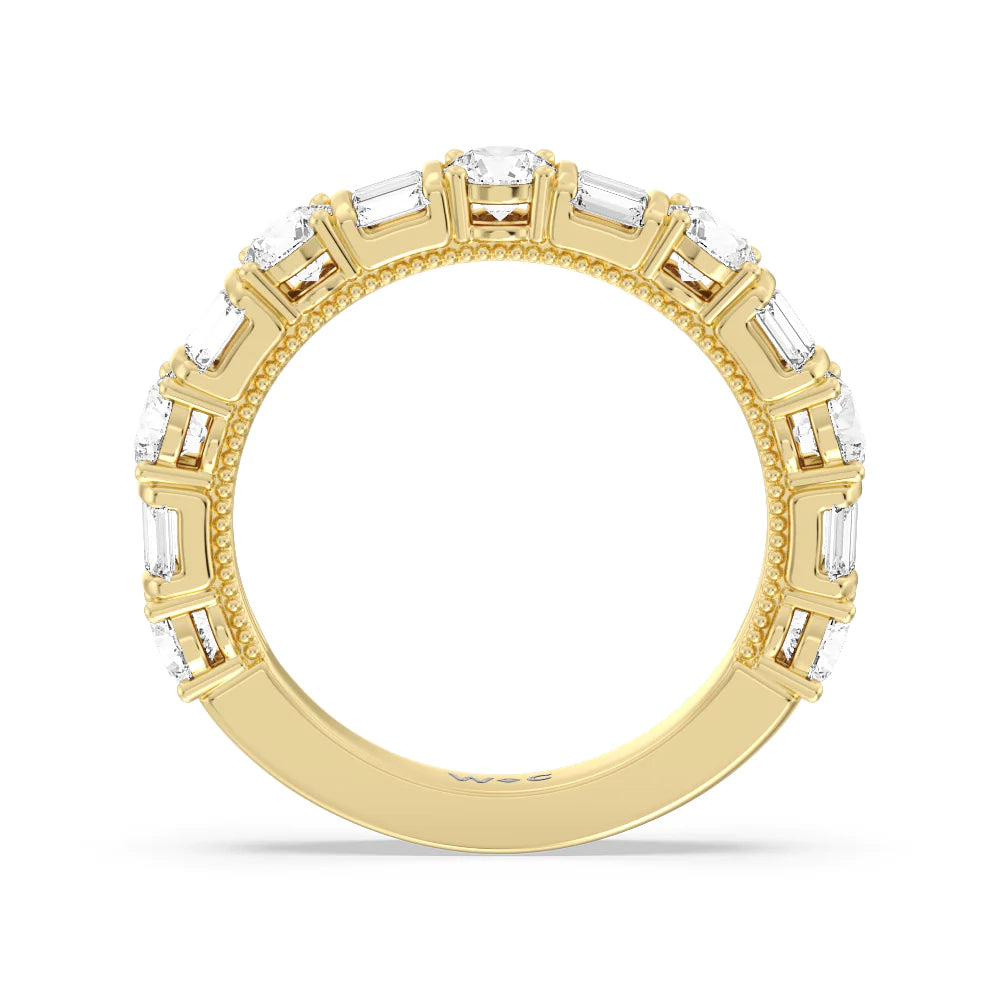 The Fraunces Anniversary Ring (E+ VS+) with 18KT Yellow Gold / Lab / 1 7/8 Cut Diamond in 14KT Yellow Gold / Lab / 1 7/8 view 2
