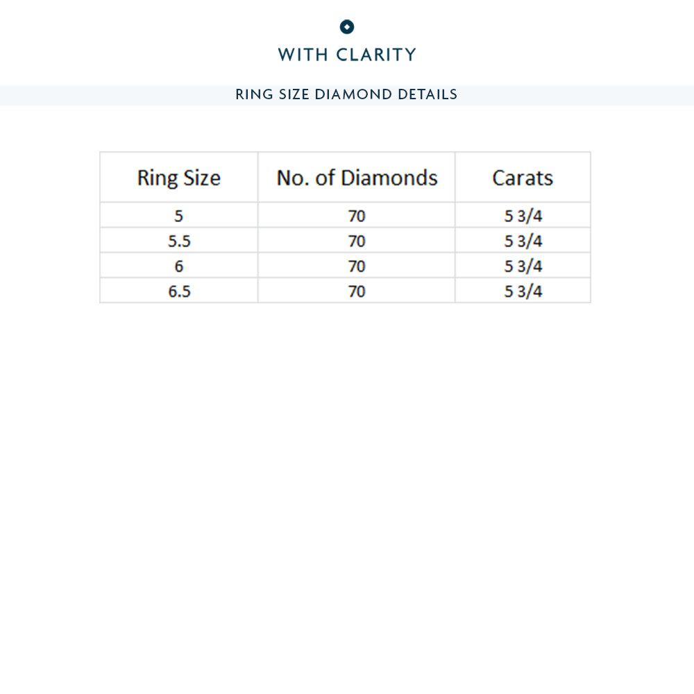 East-West Emerald Split Prong Studded Gallery Eternity Ring with 18KT Yellow Gold / Natural / 6 1/10 Cut Diamond in 14KT Yellow Gold / Natural / 6 1/10 view 4

