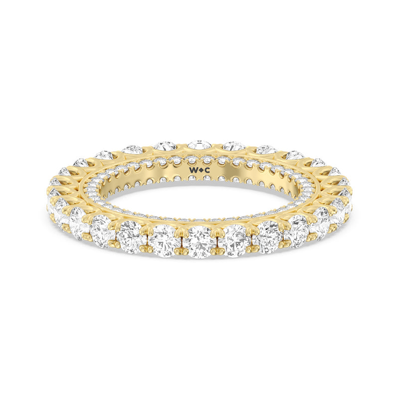 Round Split Prong Studded Eternity Ring