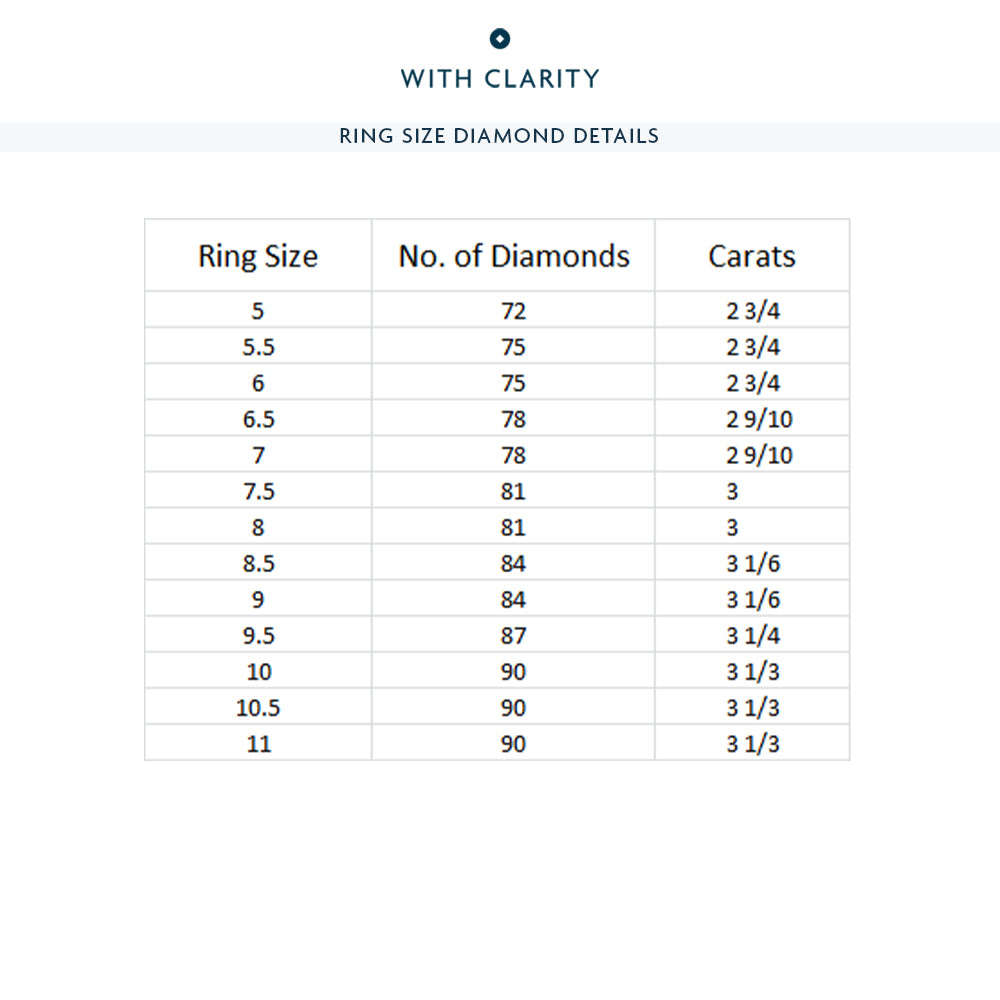 Princess Split Prong Basket Eternity Ring with Platinum / Natural / 2 9/10 Cut Diamond in 14KT Platinum / Natural / 2 9/10 view 4
