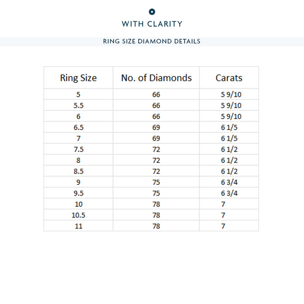 Emerald Split Prong Studded Eternity Ring Size 5.5 with Platinum / Lab / 6 1/5 Cut Diamond in 14KT Platinum / Lab / 6 1/5 view 4
