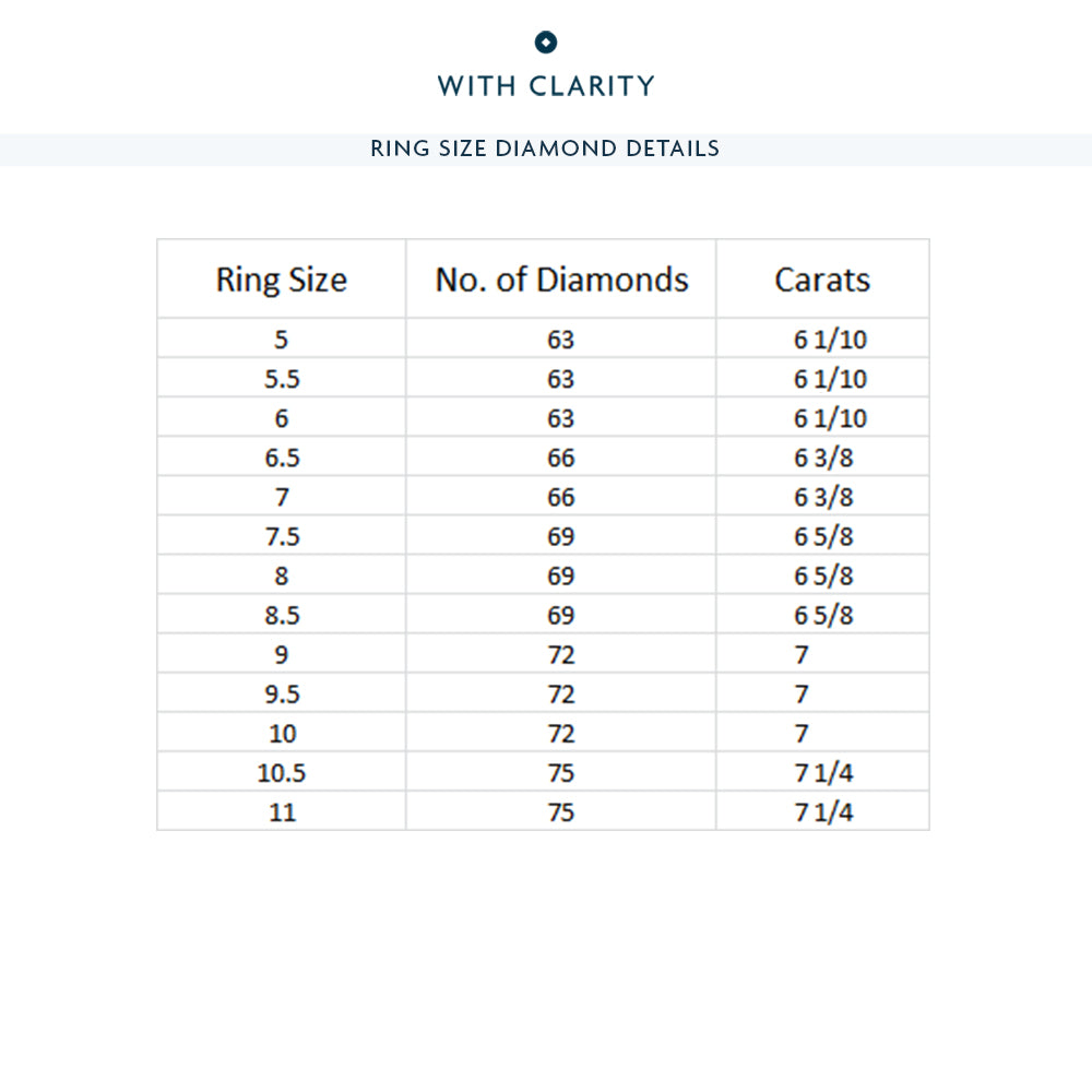 Princess Split Prong Basket Eternity Ring with Platinum / Natural / 6 3/8 Cut Diamond in 14KT Platinum / Natural / 6 3/8 view 4
