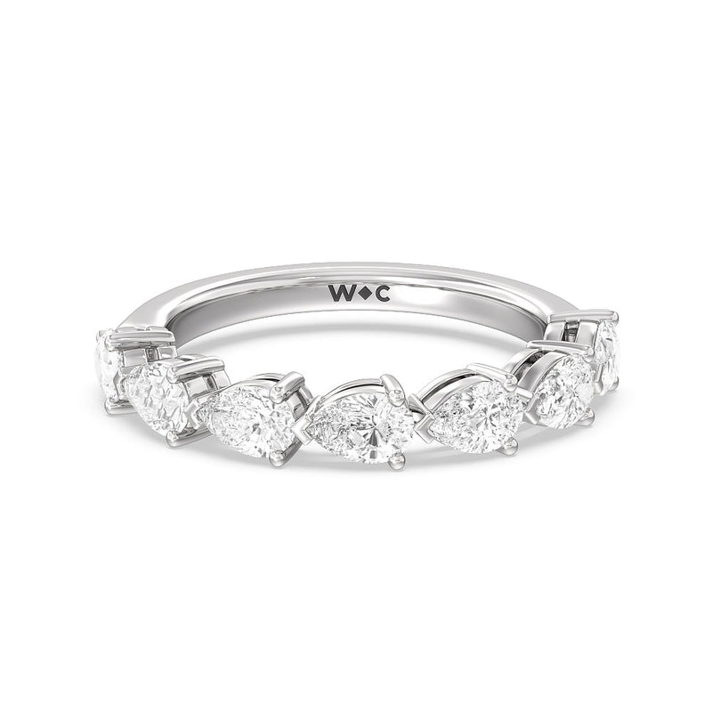 Trailing Pear Diamond Anniversary Ring