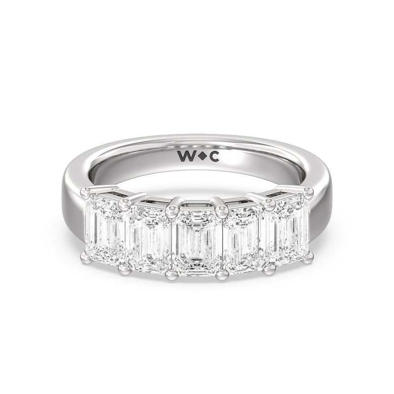Five Stone Emerald Cut Diamond Ring (F/G SI+)