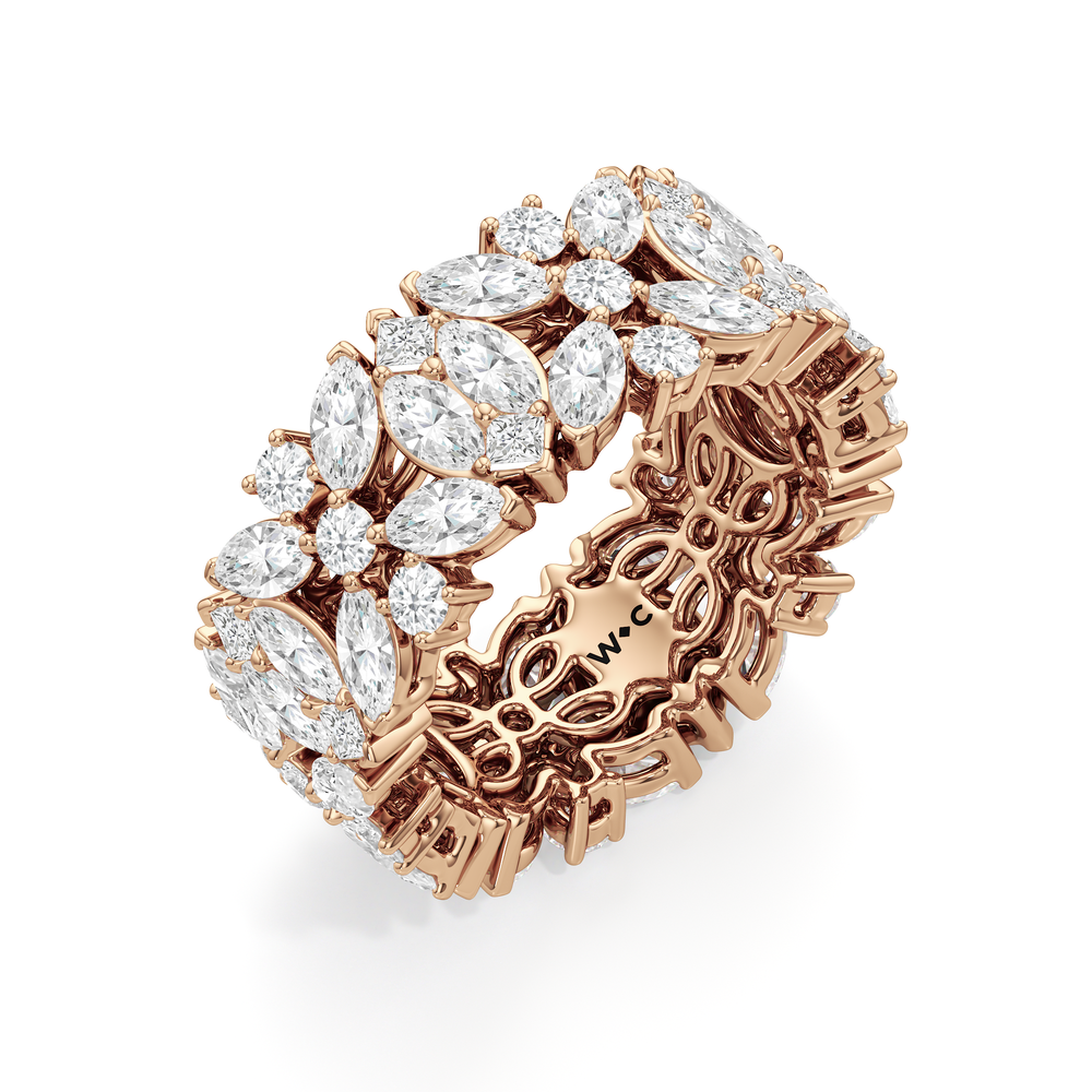 Meadow Eternity Ring Size 7 with 14KT Rose Gold / Lab / 4 1/4 Cut Diamond in 14KT Rose Gold / Lab / 4 1/4 view 3
