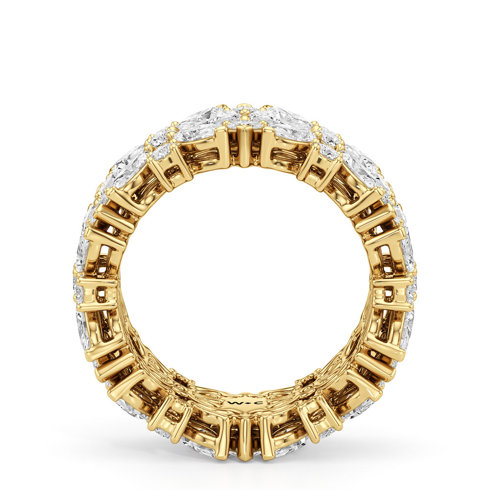 Meadow Eternity Ring with 18KT Yellow Gold / Natural / 4 1/4 Cut Diamond in 14KT Yellow Gold / Natural / 4 1/4 view 2
