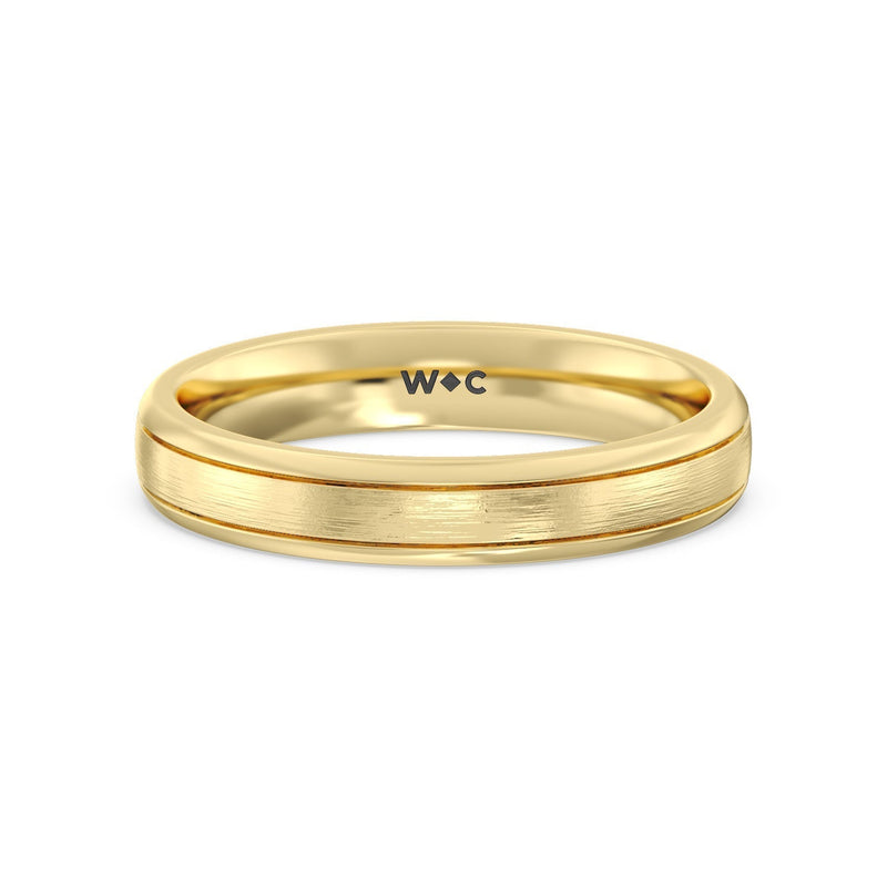 Men's Grooved Satin Finish Band